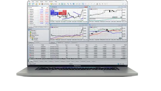 Trading Platform on Laptop